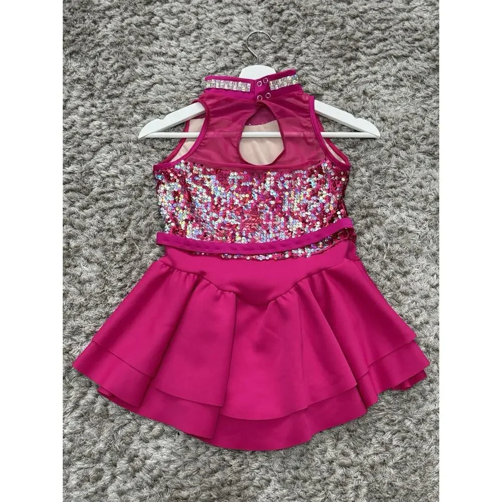 Weissman Showtime Girls Night Out Pink Dance Costume Recital Dress XL Child